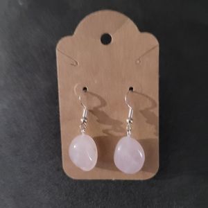 Rose quartz earrings